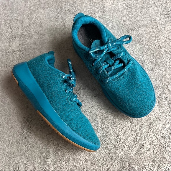 NWOT Allbirds Mizzle Wool Runner Up Sneaker Deep Emerald Rugged Khaki Sz 5 - Picture 1 of 13